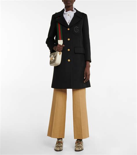 gucci gg diamond pattern coat|Gucci double g wool coat.